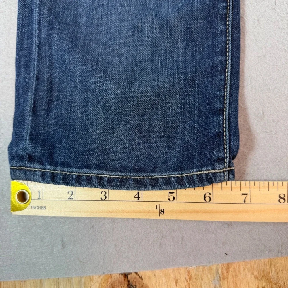 PAIGE‎ Jimmy Jimmy Skinny Distressed Plaid Patch Jeans Womens 30 Blue Denim